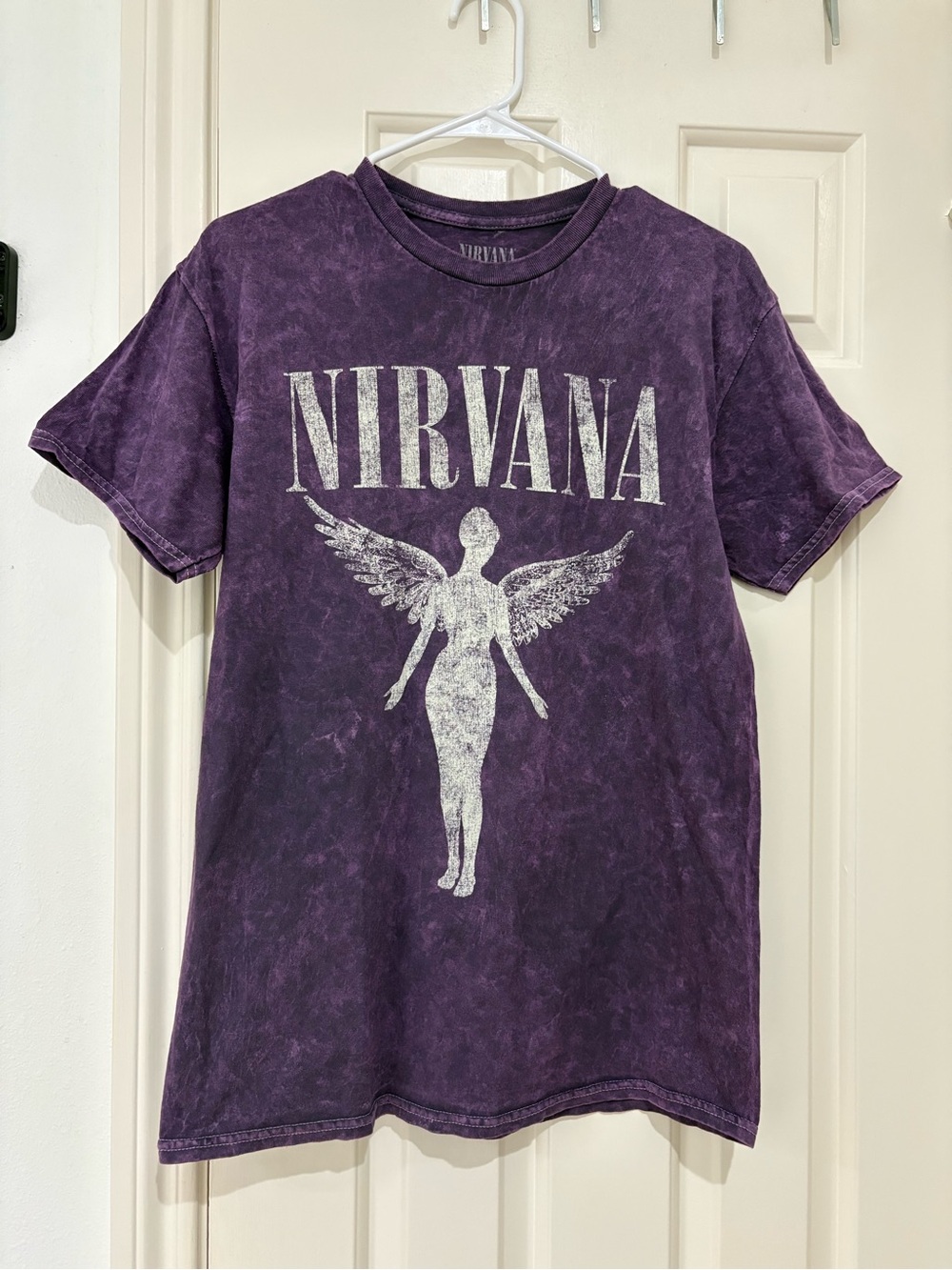 Nirvana Purple Wash In Utero Angel Woman’s Graphic Tee size medium